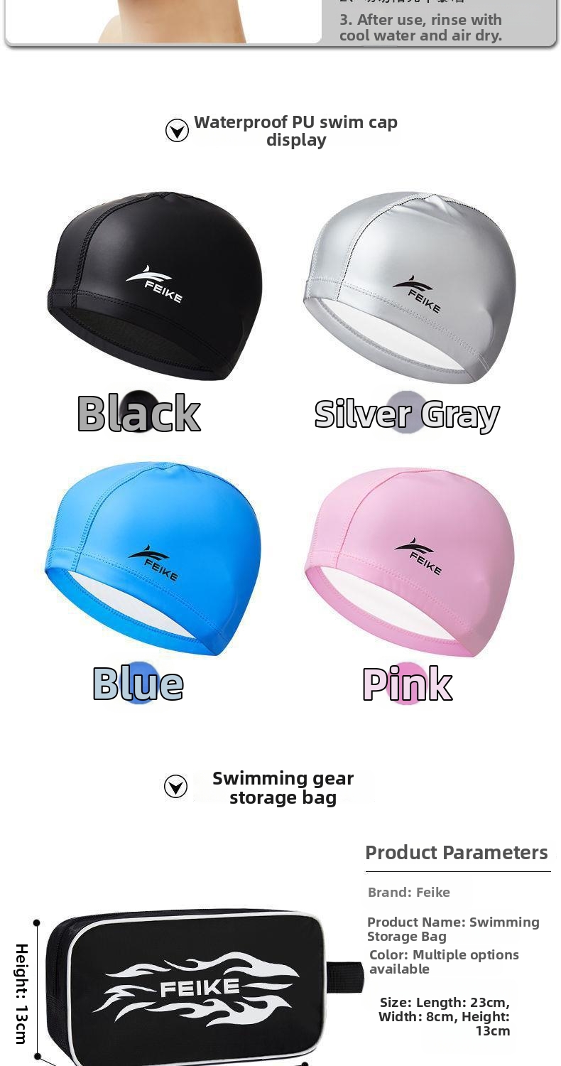 Ensemble de natation pour homme : maillot de bain imperméable à séchage rapide, imitation peau de requin, avec lunettes et bonnet._voghion.com