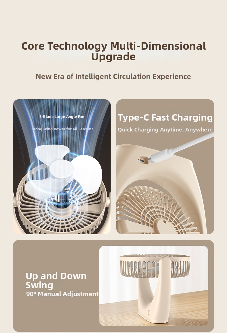 Mini ventilatore usb da tavolo con clip e lampada da scrivania_voghion.com