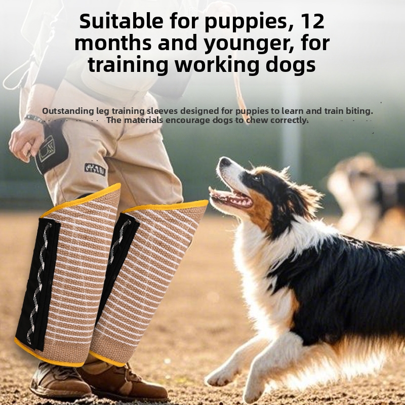 Large Dog Training Jute Leg Target Anti Bite Leg Guards Protective Gear Dog Training Toys_voghion.com