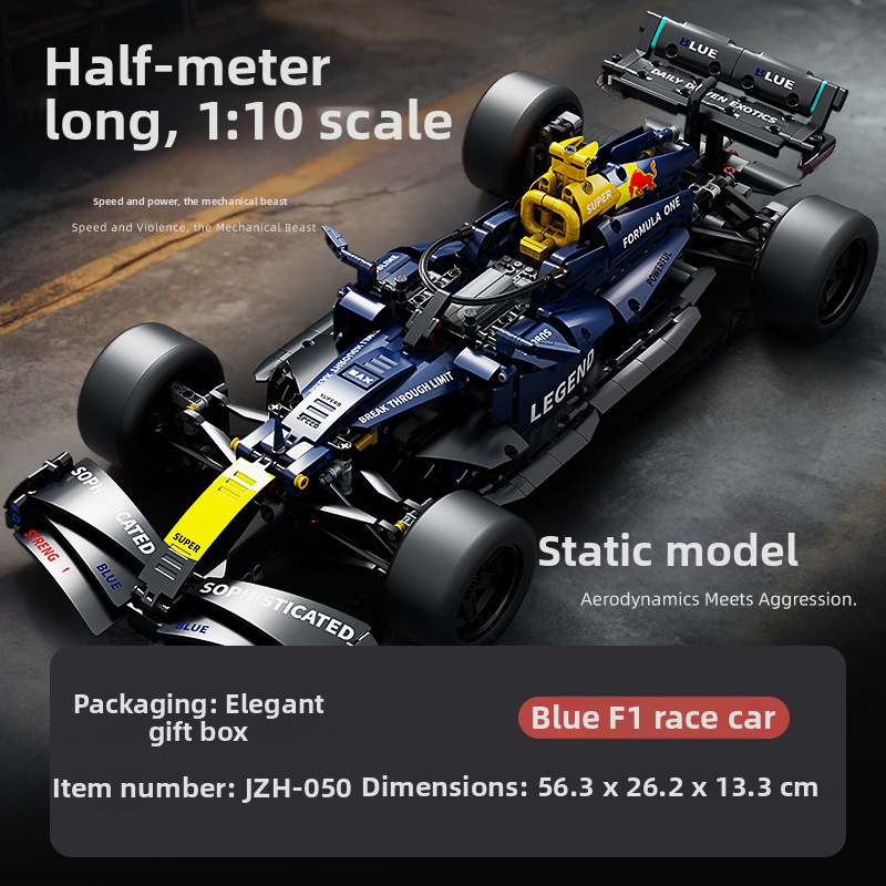 Blocos de montar de carros de Fórmula 1, compatíveis com modelos educativos de carros esportivos, enfeites para montar, brinquedos e presentes._voghion.com