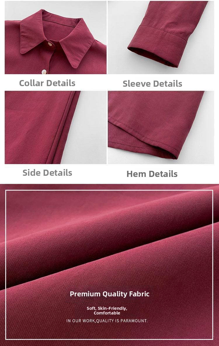 Women's White Professional Chiffon Blouse Loose Casual Shirt_voghion.com
