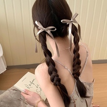 芭蕾风迷你蝴蝶结小发夹甜酷少女精致个性飘带发卡发饰头饰侧边夹