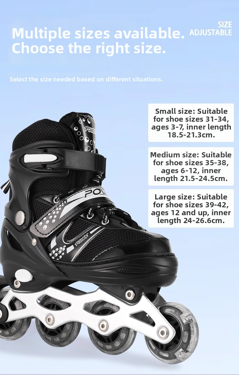 Adjustable Inline Roller Skates For Boys And Girls Kids Beginners_voghion.com