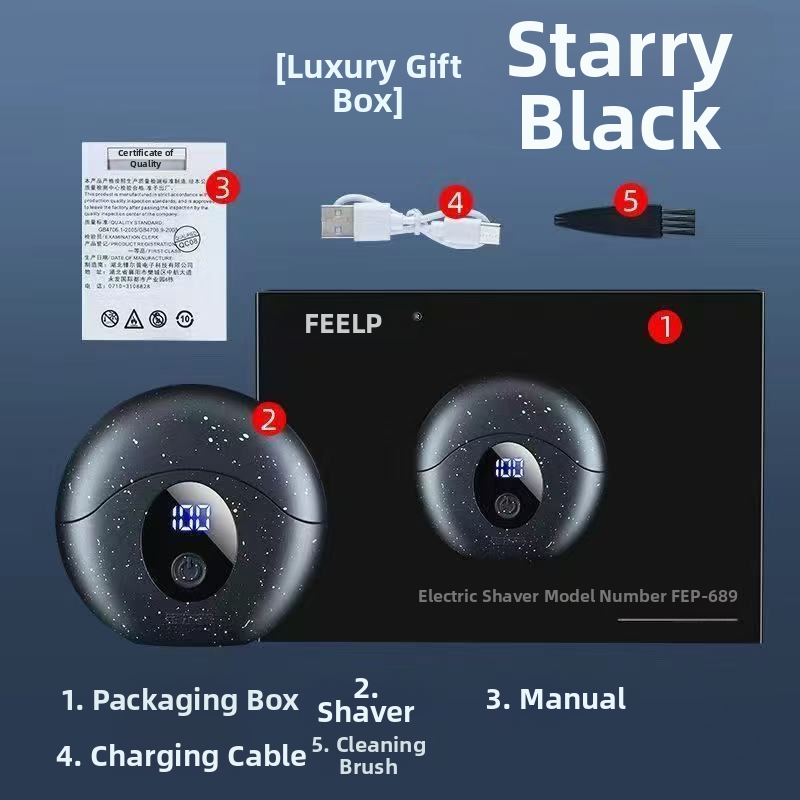 Fengerpu Mini UFO Rechargeable Electric Shaver Round Design Birthday Gift For Men_voghion.com