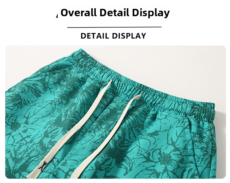 Men's Trendy Brand Camouflage Quick Drying Shorts Casual Loose Fit Five Point Beach Light Luxury Versatile Summer Bottoms_viptrois.com