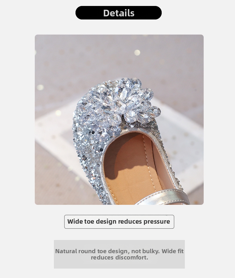 Glitzernde Ballerinas Für Mädchen Aus Leder Für Festliche Anlässe_voghion.com