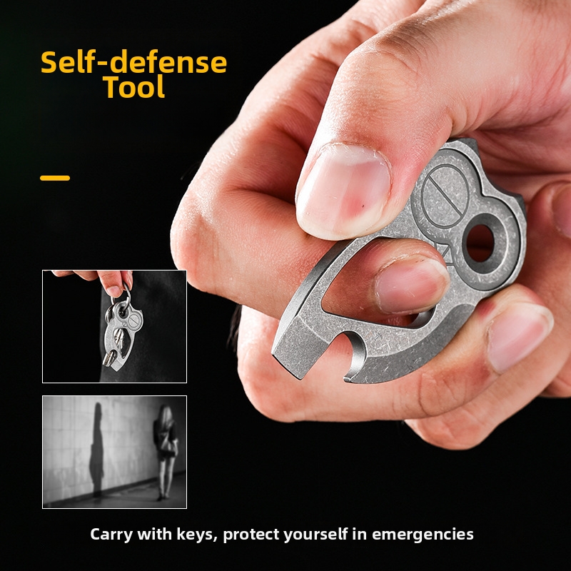 Titanium Alloy Owl Bottle Opener EDC Portable Multi-Functional Key Pendant Cross Border E-Commerce Best Selling Creative Camping & Hiking_voghion.com