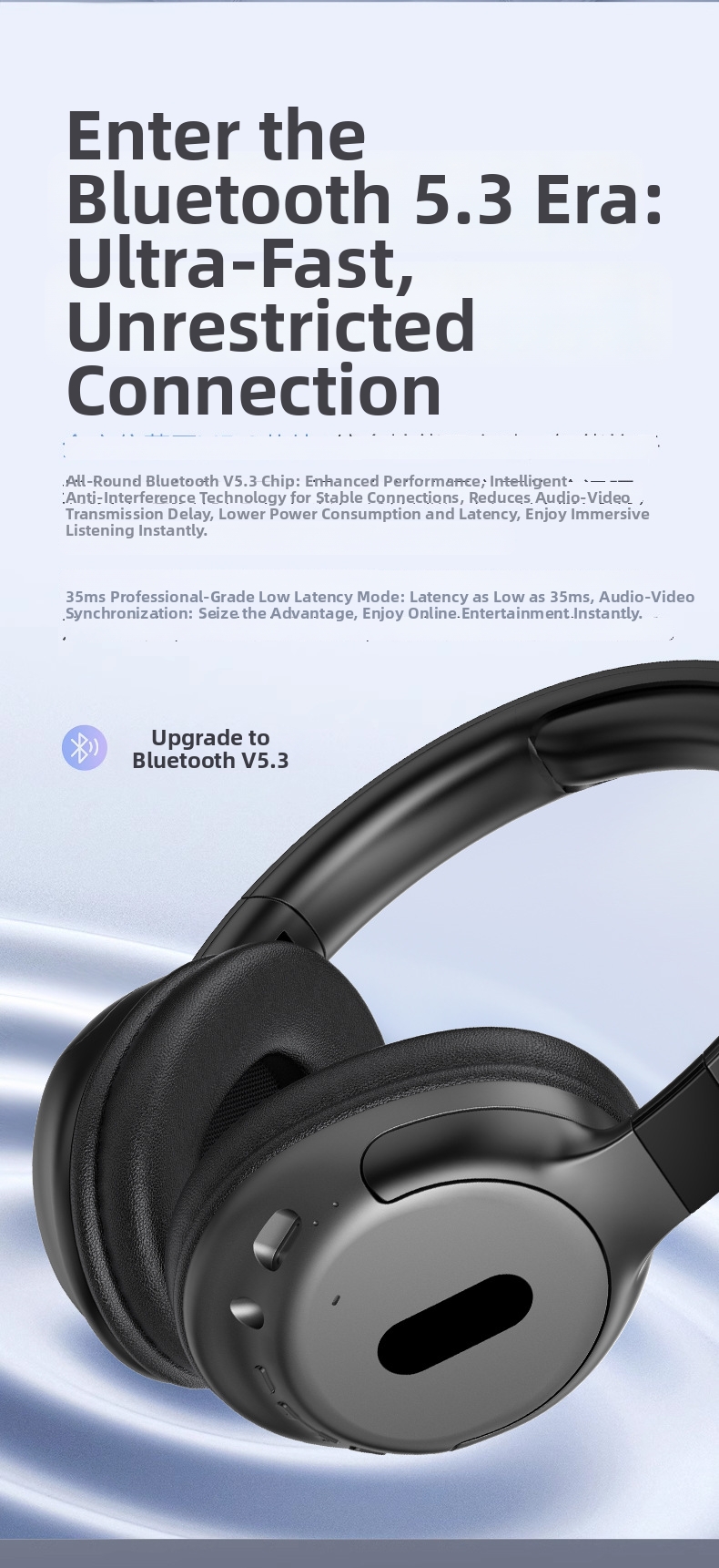 Wireless Over-ear Headphones Bluetooth Noise Cancelling Headset_voghion.com