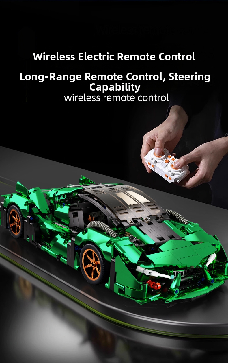 Blocs de construction modèle de voiture de sport rc vert_voghion.com