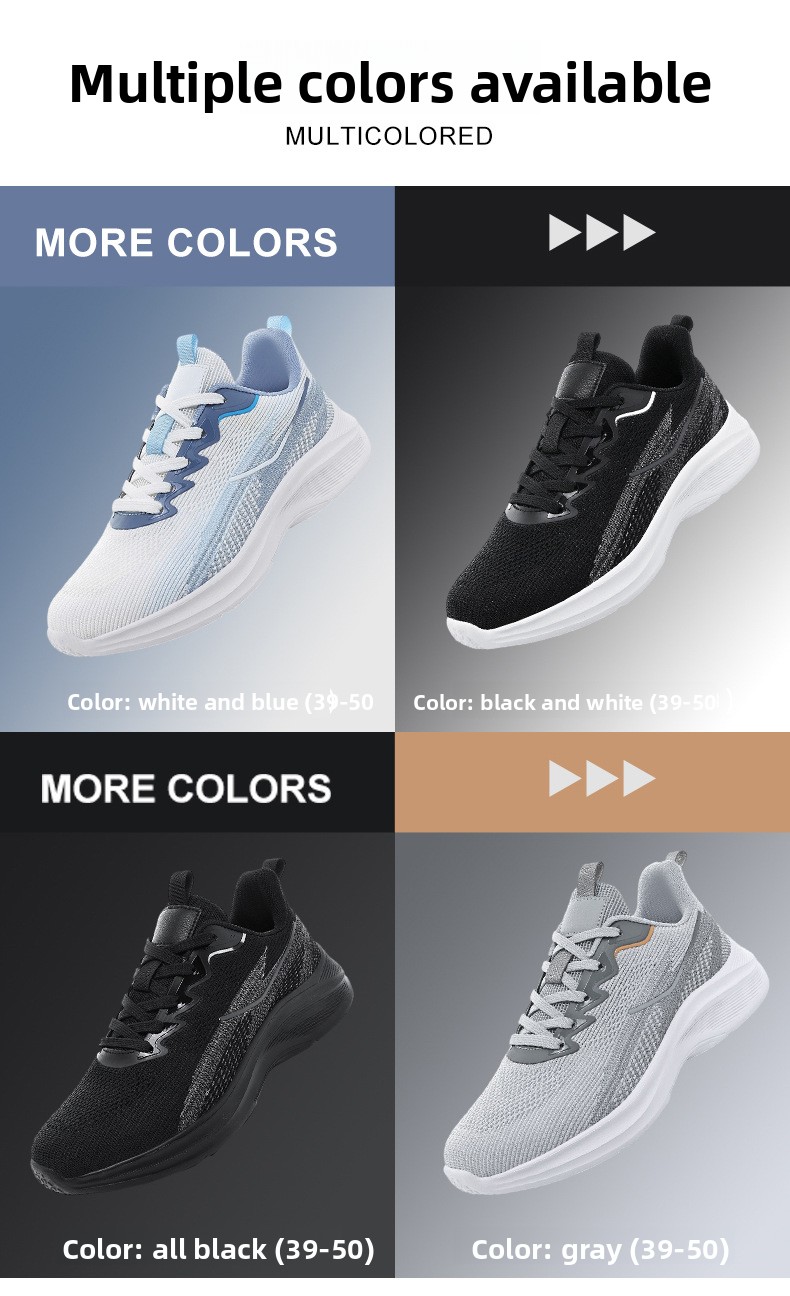 Extra Large Size 50 Summer Sneakers Men's Breathable Fly-woven Mesh Casual Running Shoes_vogvips.com