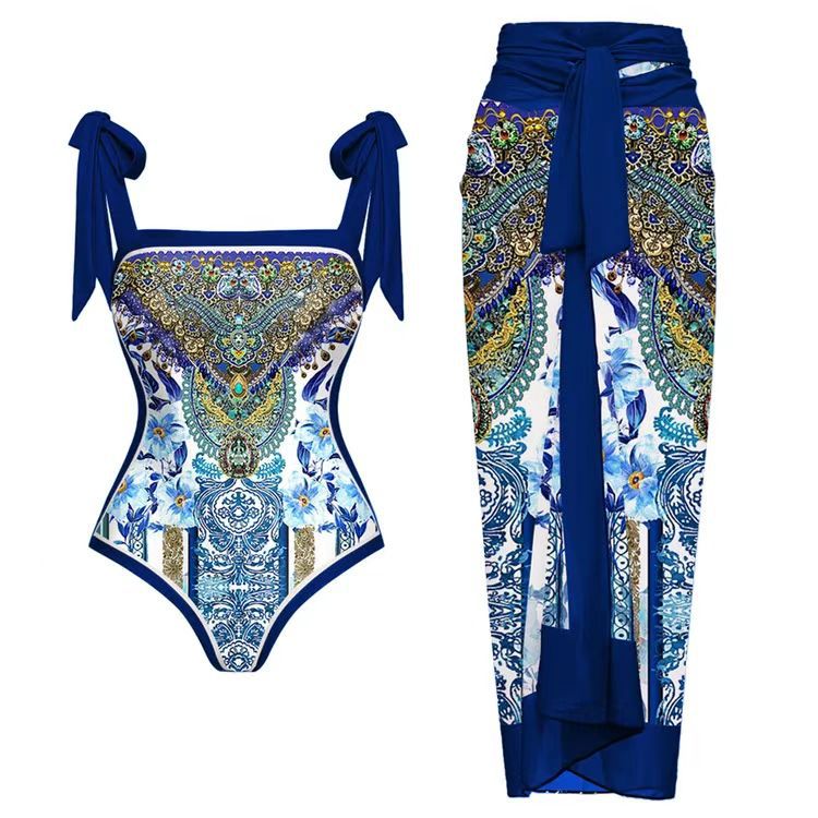 Costume intero conservativo che copre l'ombelico, ideale per la spiaggia e le terme, bikini a tre pezzi in stile francese retrò, abbigliamento femminile._voghion.com