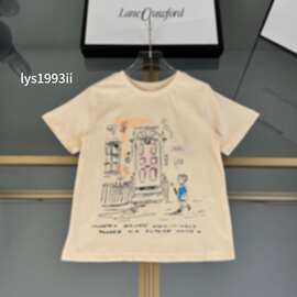 蔗梨童装女童短袖t恤夏装薄款2026蕾丝花边儿童衣服A类女宝宝上衣