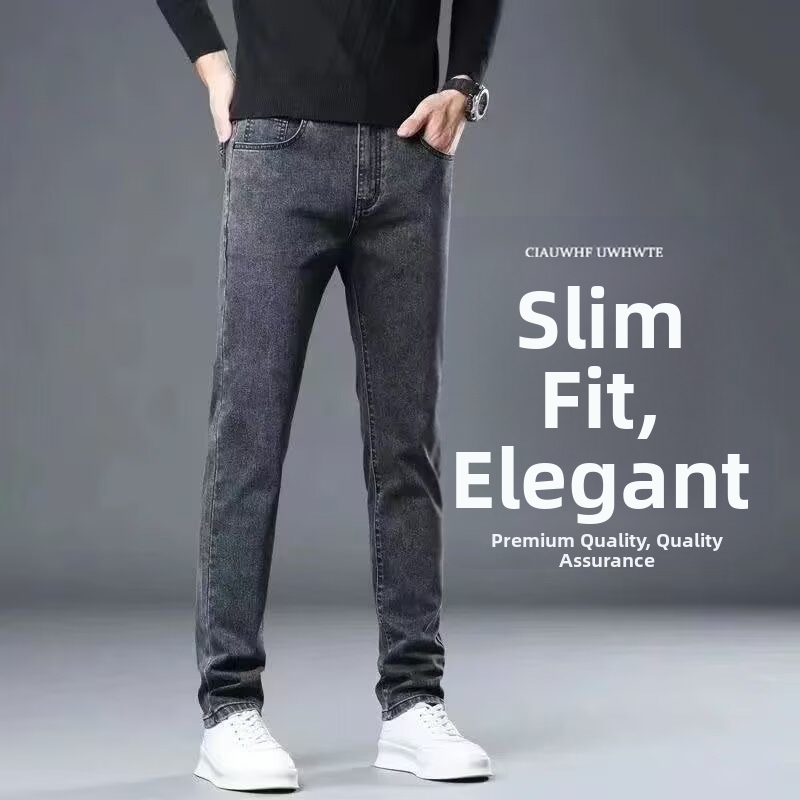 Men's Stretch Slim Fit Skinny Jeans Summer Autumn Jeans Factory Denim_mkmklike.com