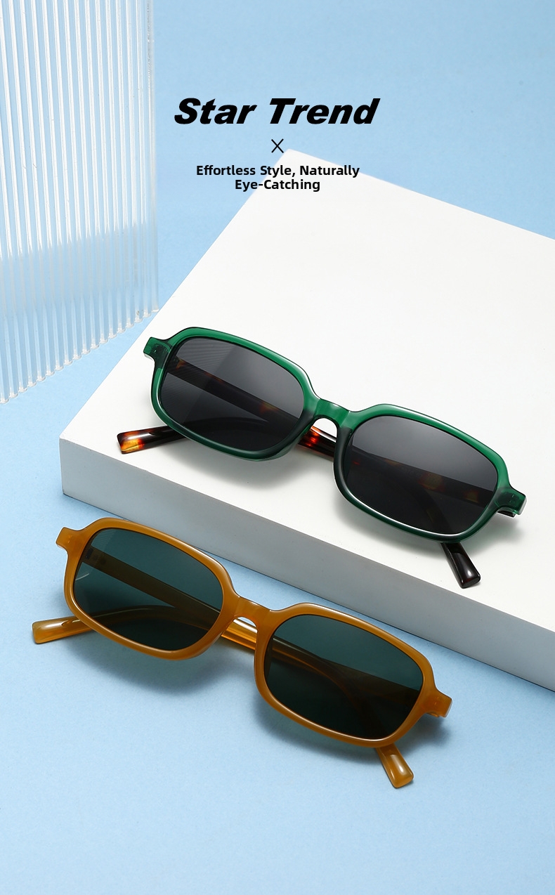 Trendy Women's Sunglasses Square Studded Retro Unique Versatile_voghion.com