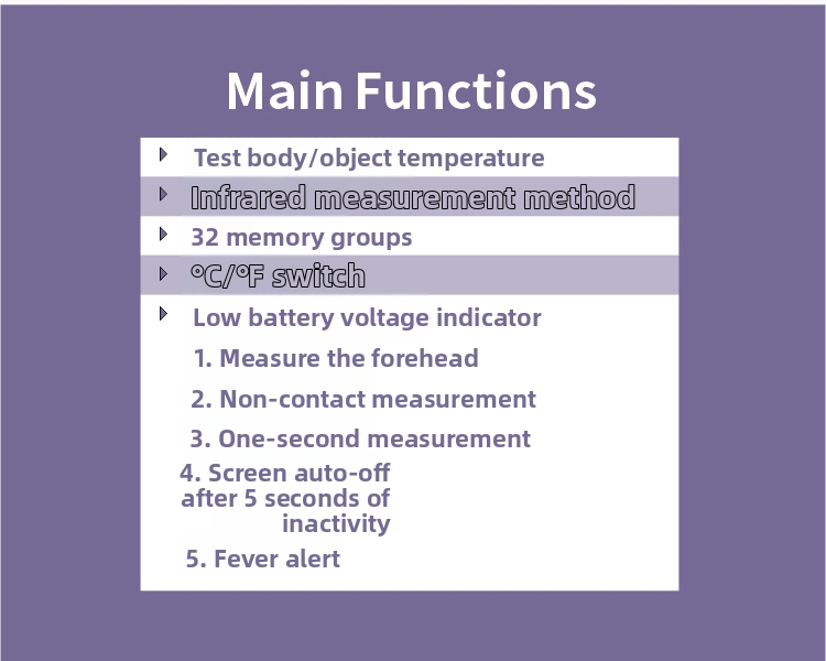 Infrared Forehead Thermometer Non-contact High Precision Device_voghion.com