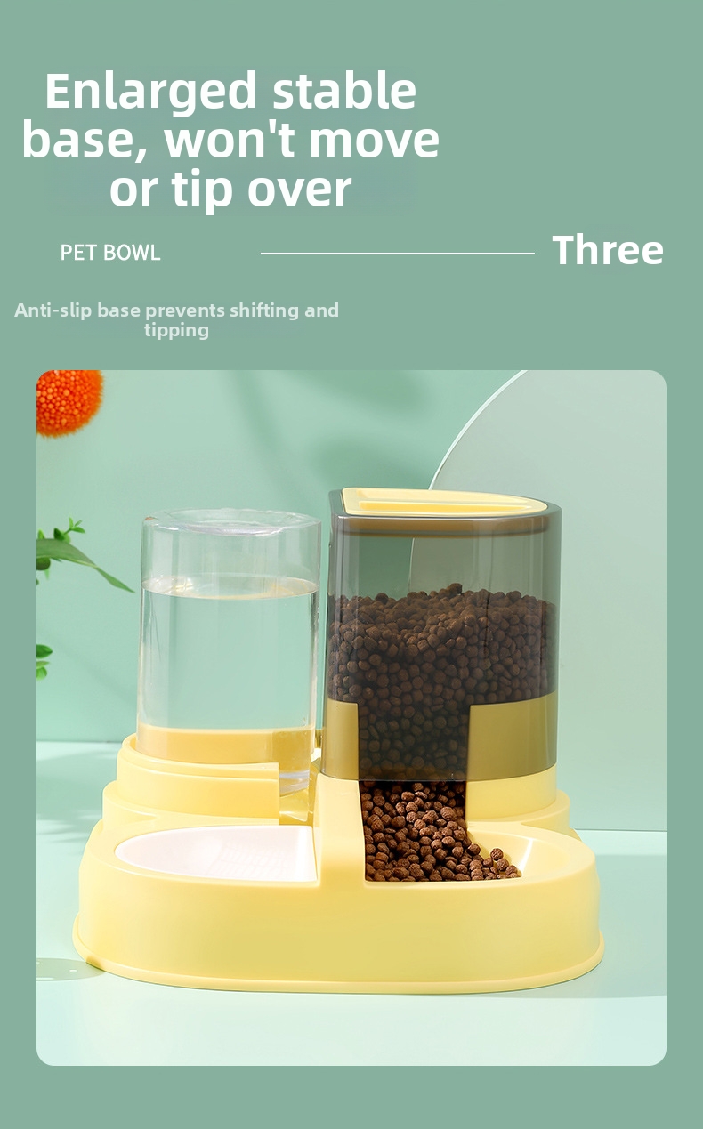 Automatic Pet Feeder And Waterer Combo For Dogs And Cats_voghion.com