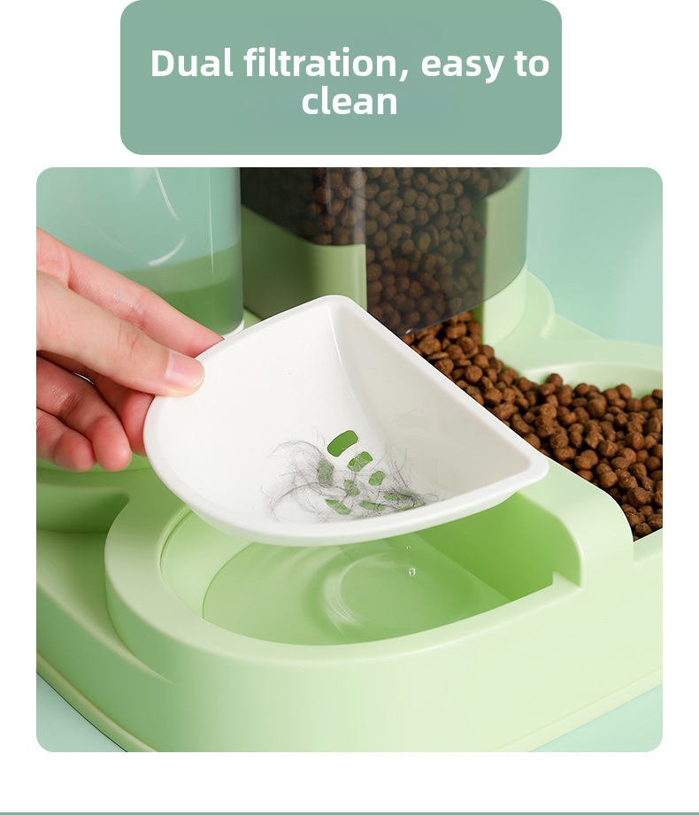 Automatic Pet Feeder And Waterer Combo For Dogs And Cats_voghion.com