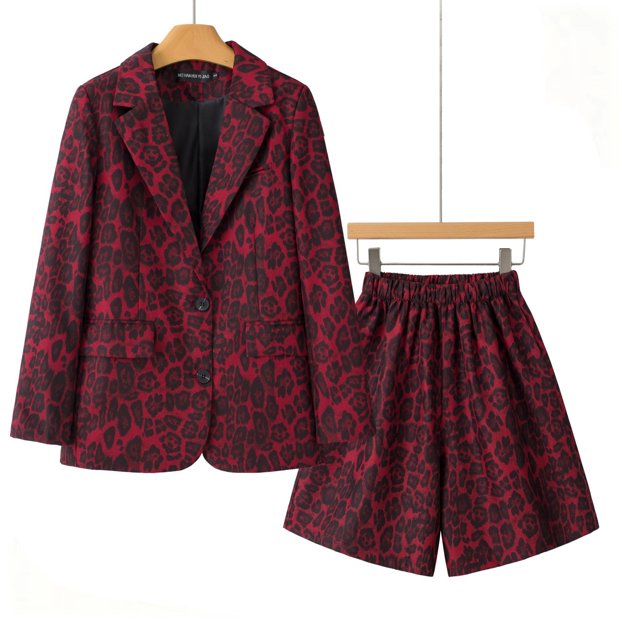 Petite Women's Hazy Blue Korean Style Suit And Shorts Set Relaxed Casual Versatile Slimming Two Piece Set_ecoleips.com