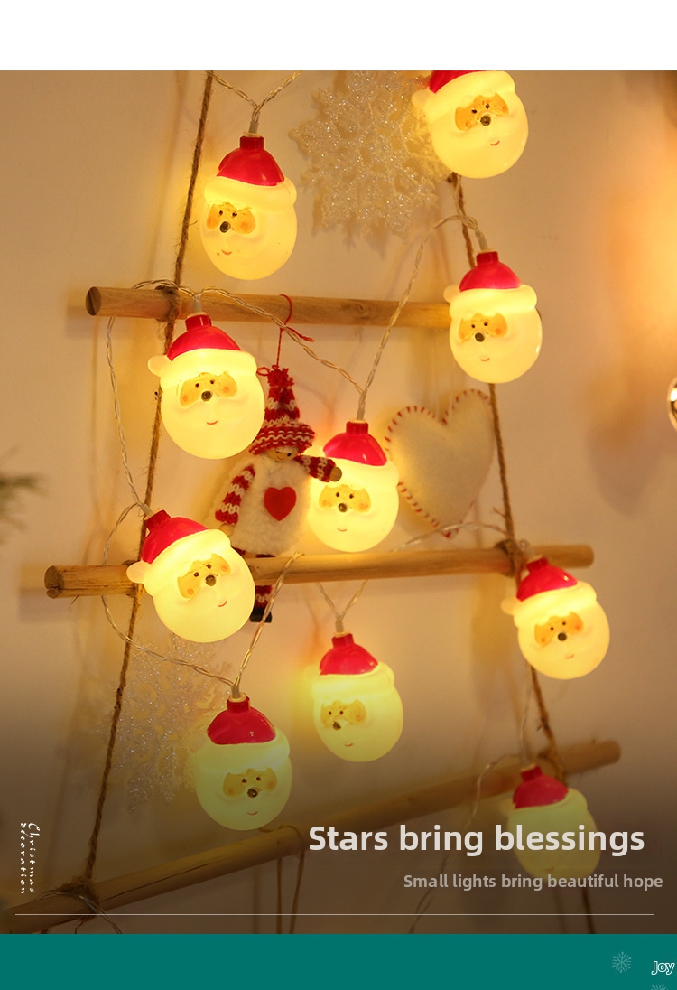 Christmas String Lights Festive Santa Claus And Snowman Led_voghion.com