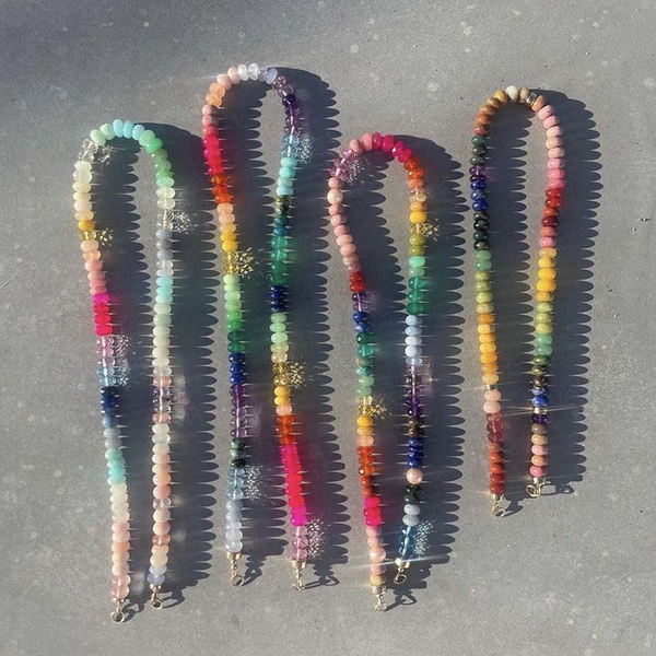 Rainbow organic pendant