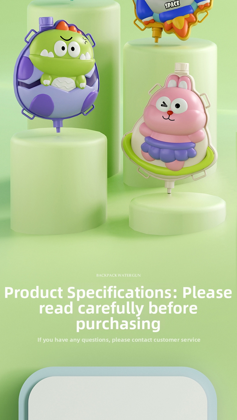 Children's Cartoon Water Gun Backpack Electric Pull Type Large Capacity For Summer Outdoor Beach Play_voghion.com