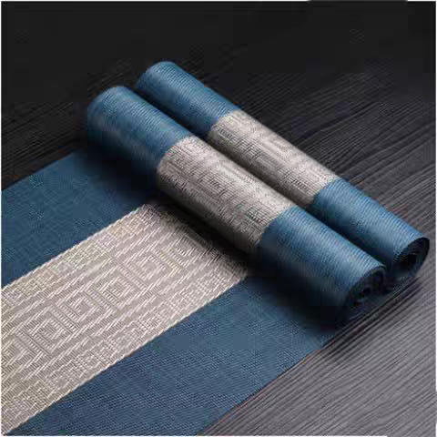 New Chinese Style Table Runner Table Mat Coffee Table Tablecloth Zen Tea Mat Waterproof Tea Mat Dining Table Tea Table Light Luxury High-end Long Cloth