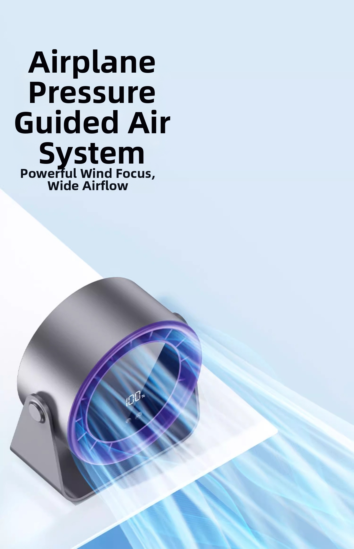 High-speed Rechargeable Circulating Fan Quiet Desktop Wall Fan_voghion.com