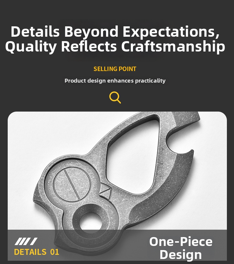 Titanium Alloy Owl Bottle Opener Portable Outdoor Tool Keychain_voghion.com