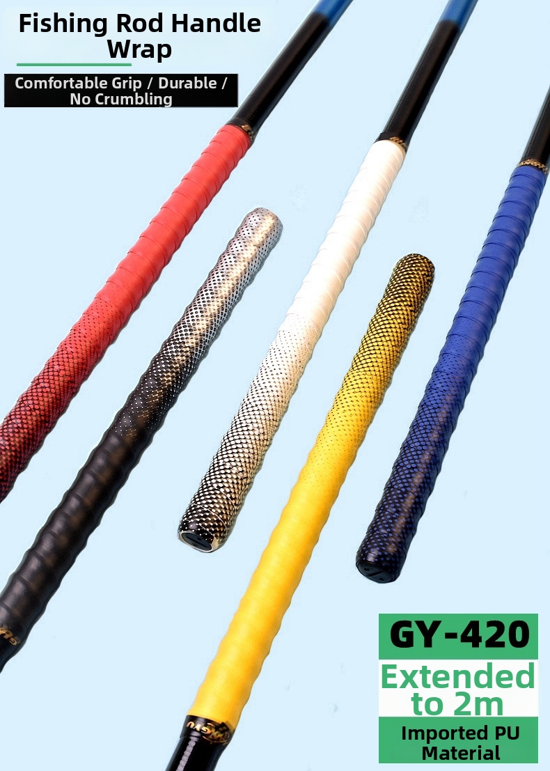 Zweetabsorberende handgreeptape voor vishengels en badmintonrackets, antislip handgreepwikkeltape, 2 meter, sport en outdoor_voghion.com