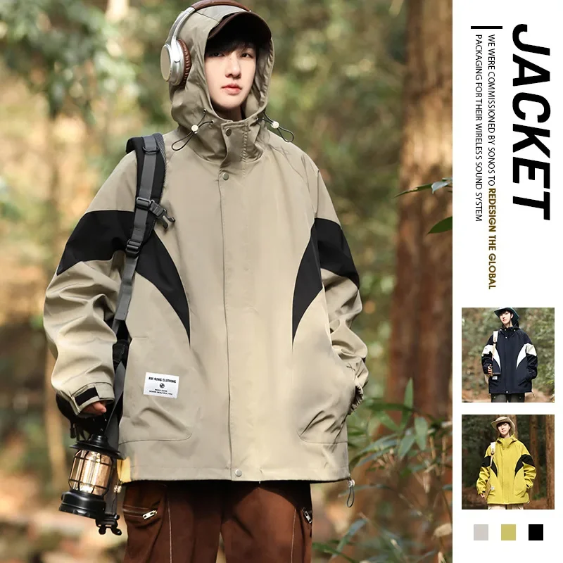 Windproof travel waterproof autumn demi-season down jacket, plus size