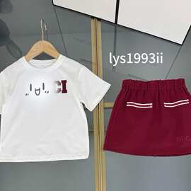 批发跨境儿童字母半袖t恤夏装2026新款男女童短袖上衣纯棉体恤衫