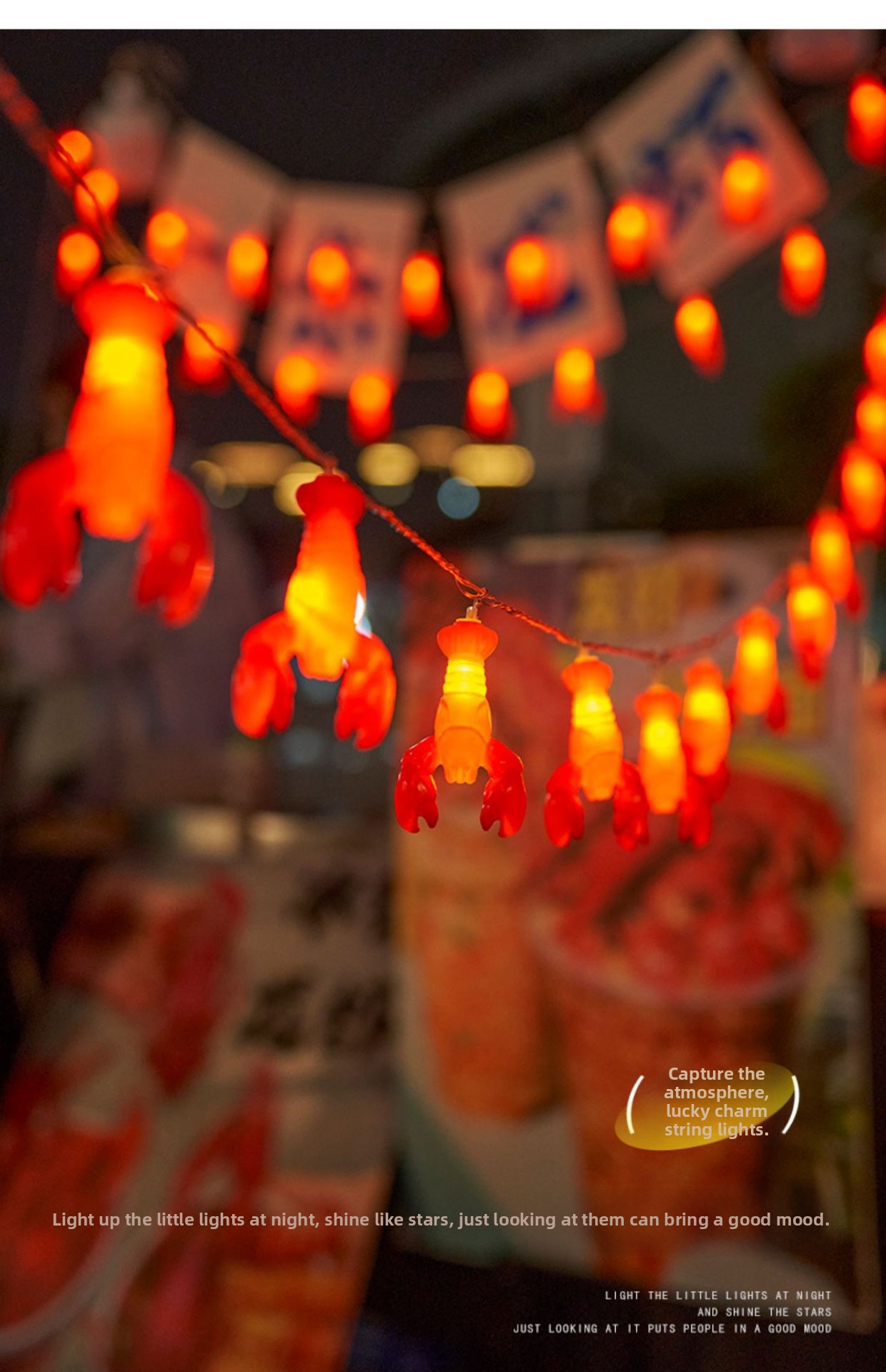 Decorative String Lights With Night Market Theme For Home And Garden_voghion.com