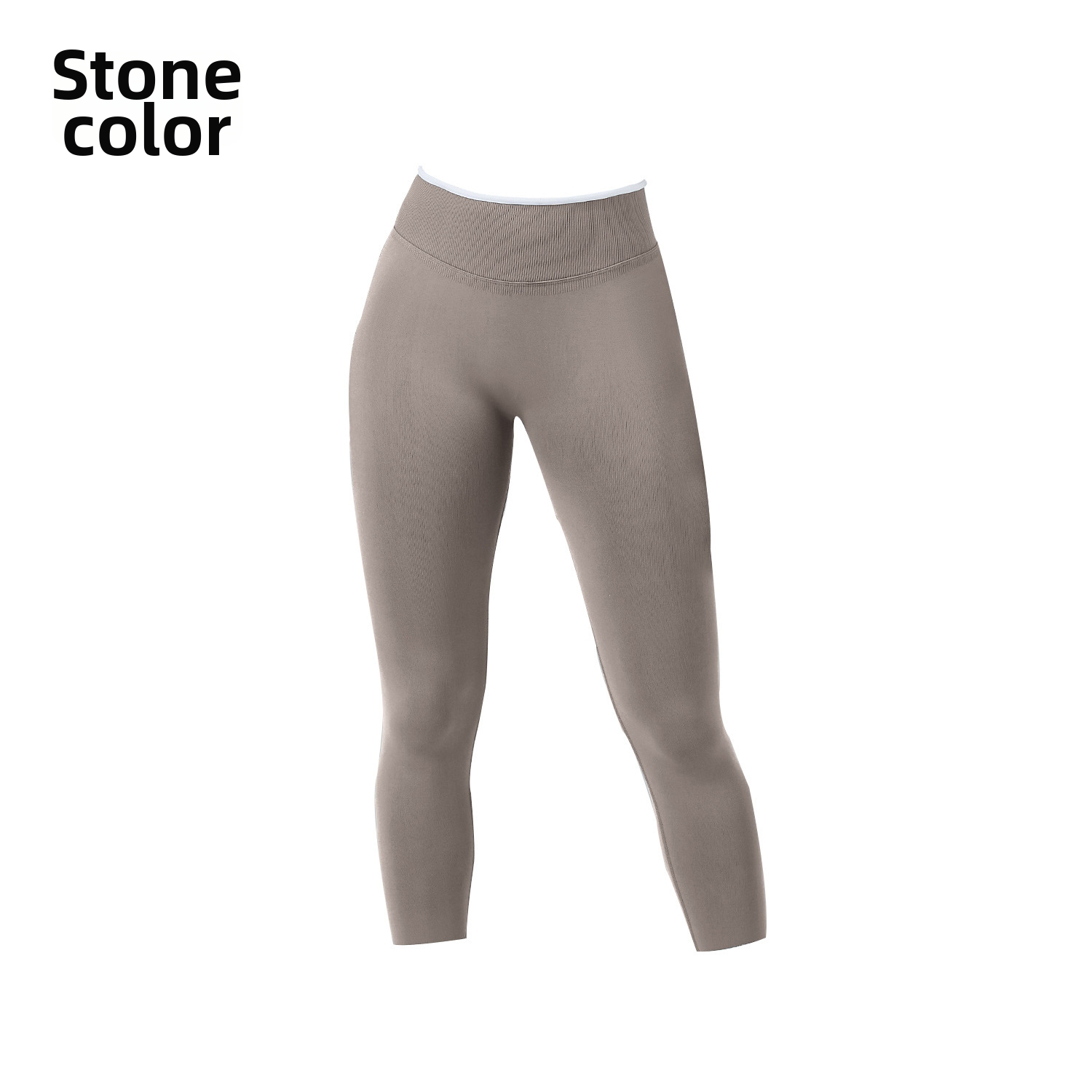 High-Waisted Fitness Yoga Pants Hip Lifting White Trim Moisture Wicking Sports Tights For Women_desvips.com