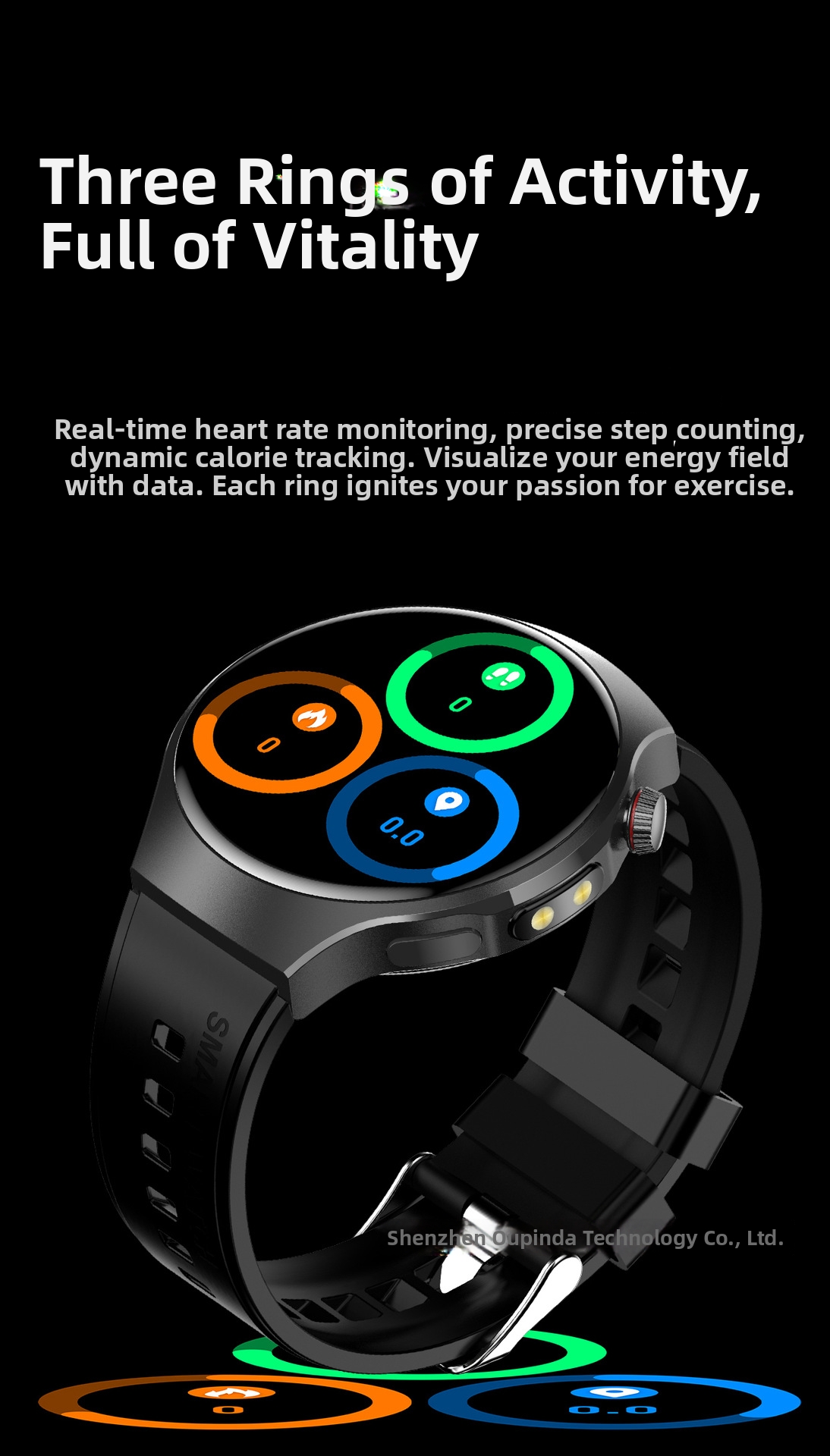 Smartwatch bluetooth impermeabile sportiva con cardiofrequenzimetro_voghion.com