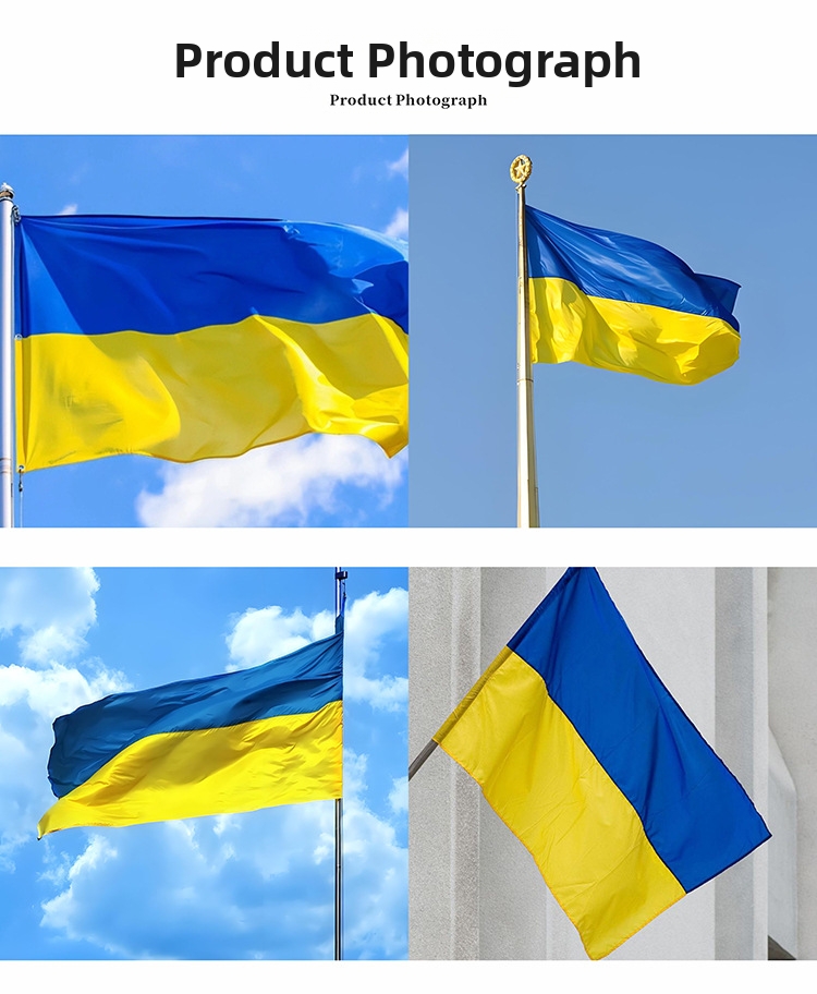 Bandeira Nacional da Ucrânia 90x150 cm (3x5 pés) Versão Espessa para Casa, Jardim, Pátio e Gramado_voghion.com
