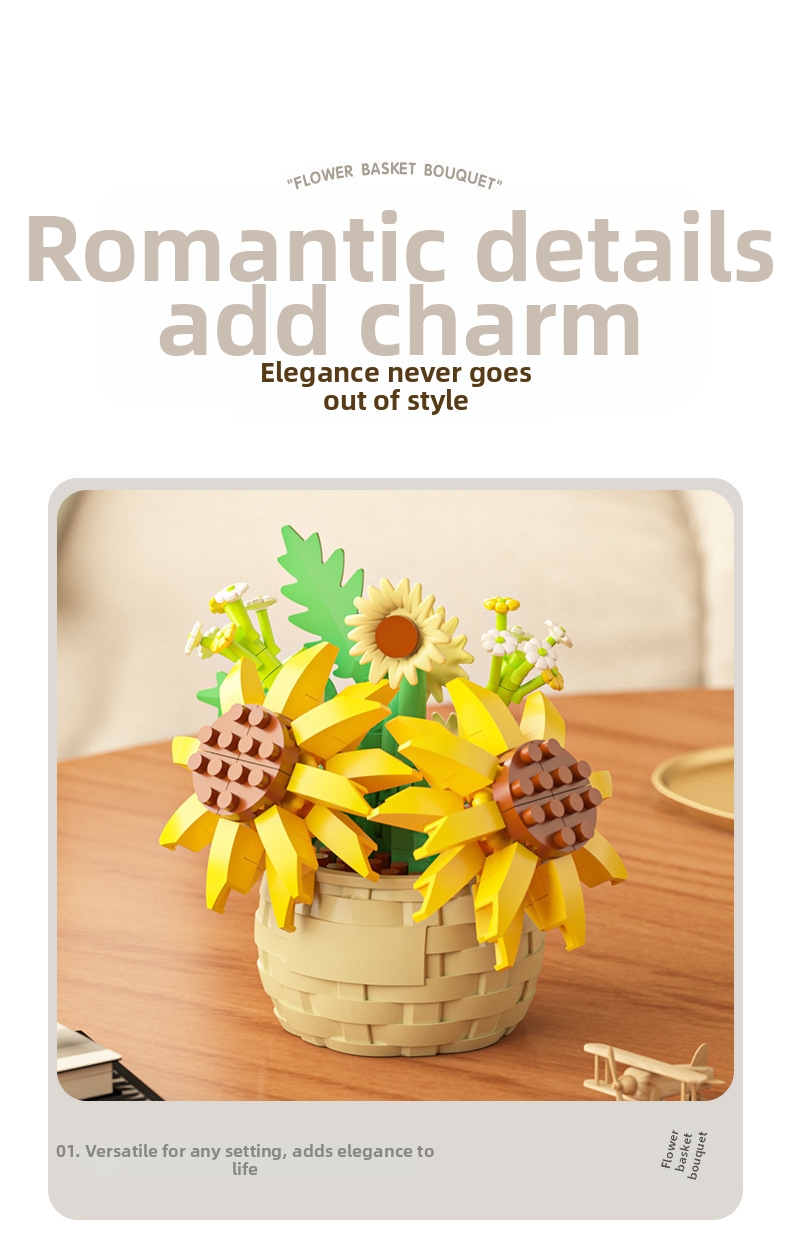 Blumenkorb Bausteine Set Mit Blumen Für Kreatives Bauen_voghion.com