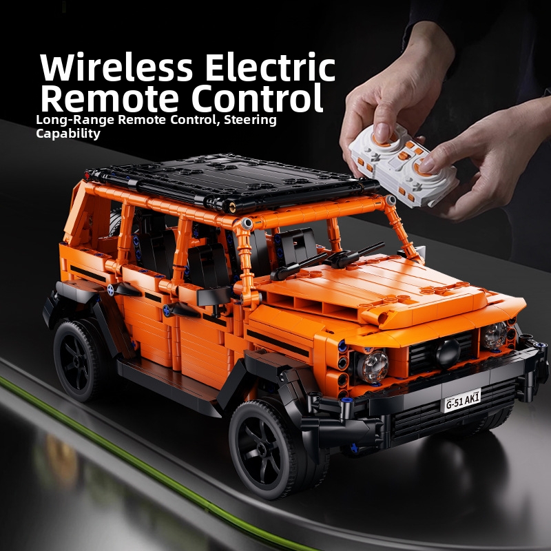 Uyumlu Turuncu Arazi Aracı Yapım Blok Seti, Erkek Çocuklar İçin Eğitici Yarış Arabası Oyuncağı, İdeal Temalı Doğ生日 Hediyesi_voghion.com