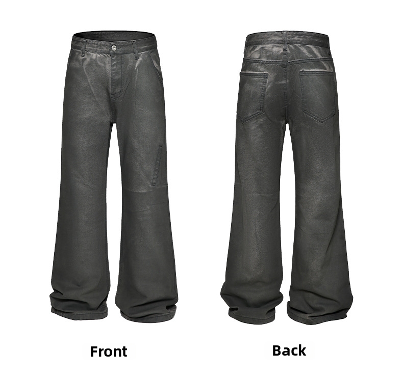 Men's Clothing Minimalist Staple Jeans For Men - Vintage-Inspired Flared Denim With Pocket Accents_mkmklike.com