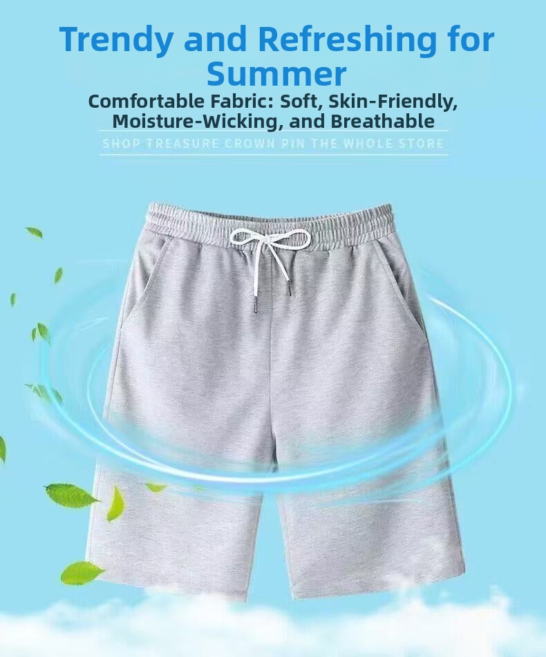 Pantalones cortos de hombre en algodón casual para deporte_voghion.com