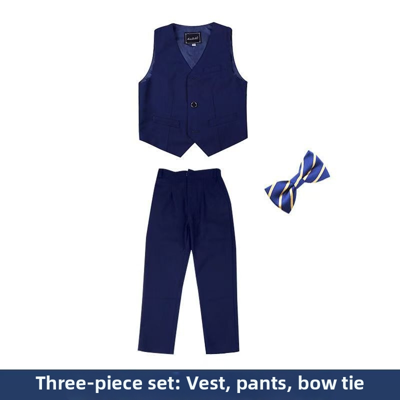 Festliche Kinderkleidung im britischen Stil, Anzugset für Jungen und Blumenmädchen, Outfit für Babys ersten Geburtstag, Bühnenkleidung für junge Kinder_voghion.com