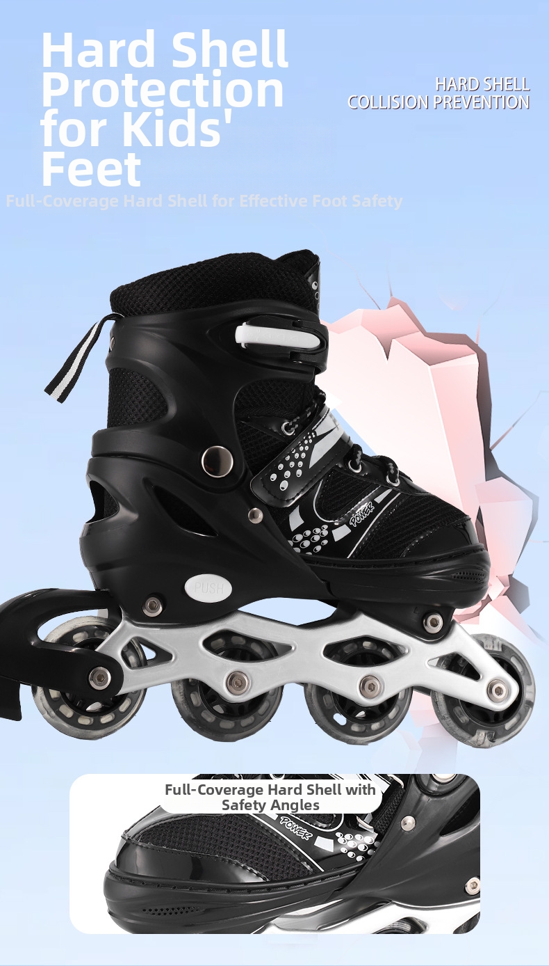 Adjustable Inline Roller Skates For Boys And Girls Kids Beginners_voghion.com