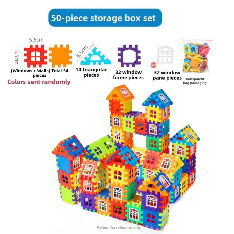 Educational Big House Building Blocks Set for Children Boys Large Square Particles Toys for Creative Play_voghion.com