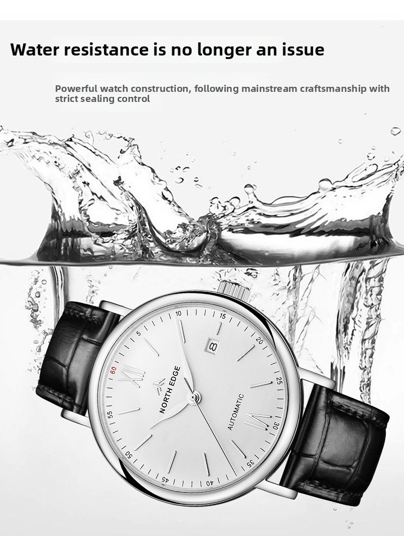 Classic Men's Automatic Mechanical Skeleton Watch Business Style_voghion.com