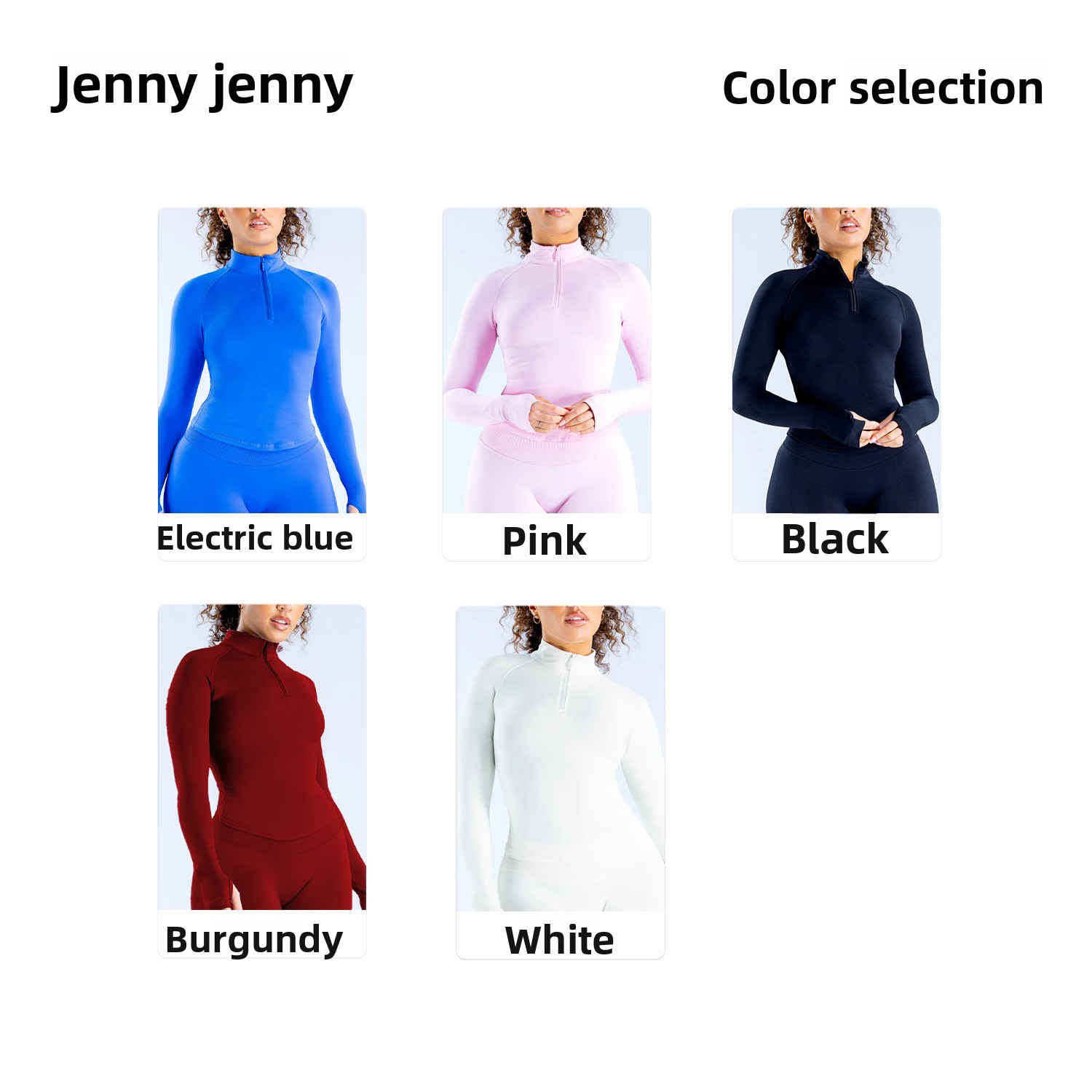 JENNY New Half Zip Top Yoga Suit Women's Long Sleeved Fitness Outdoor Yoga Jacket For Autumn And Winter_voghion.com