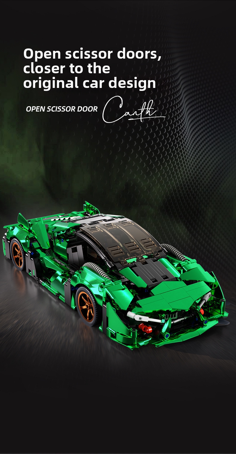 Blocs de construction modèle de voiture de sport rc vert_voghion.com