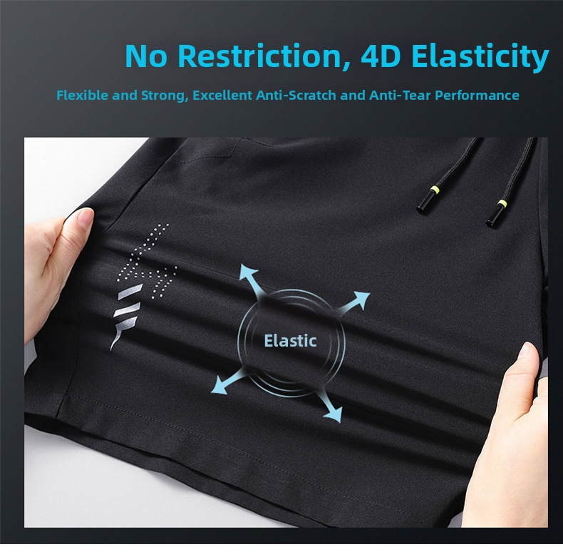 Herrenbekleidung in Übergrößen: Dünne, dehnbare Badeshorts aus atmungsaktivem, lässigem Material, bequem und locker geschnitten._voghion.com