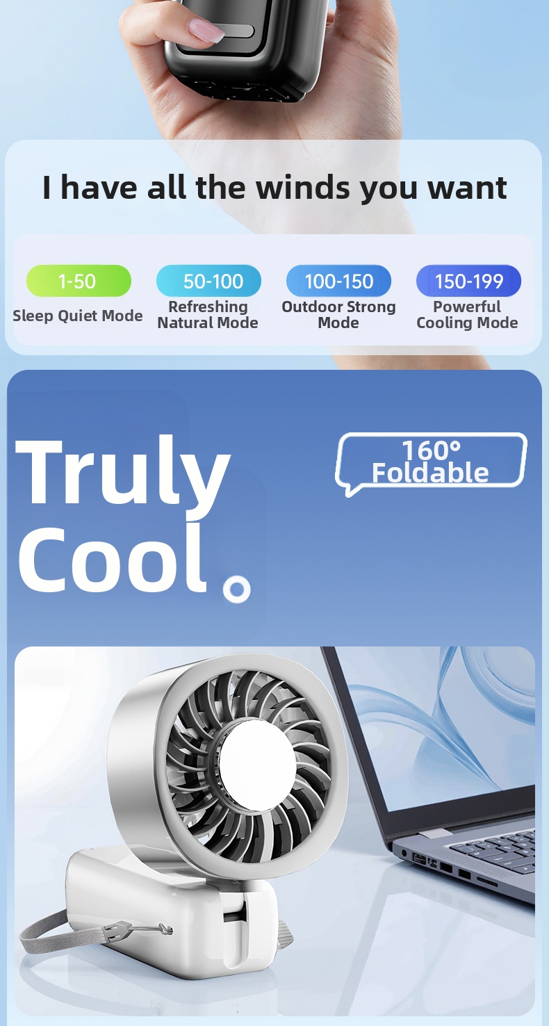 Handheld Cooling Fan Portable Desktop Semiconductor Turbine Fan_voghion.com