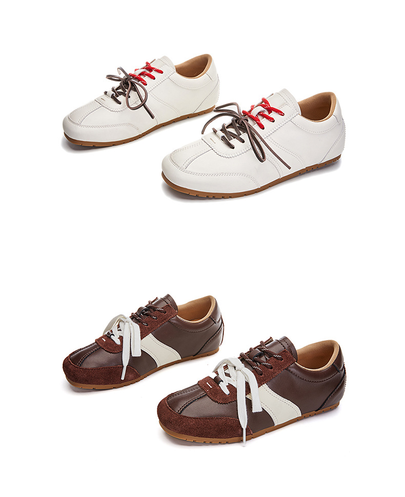 Damen Sneaker Aus Echtem Leder In Weiß Sportlich Elegant_voghion.com