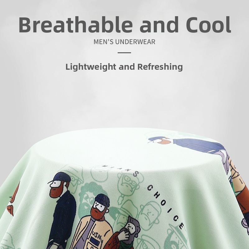 Underwear & Sleepwears Men's Ice Silk Underwear Thin Breathable Summer Style Youthful Boxer Briefs Spring Summer Plus Size Flat Head Shorts_voghion.com