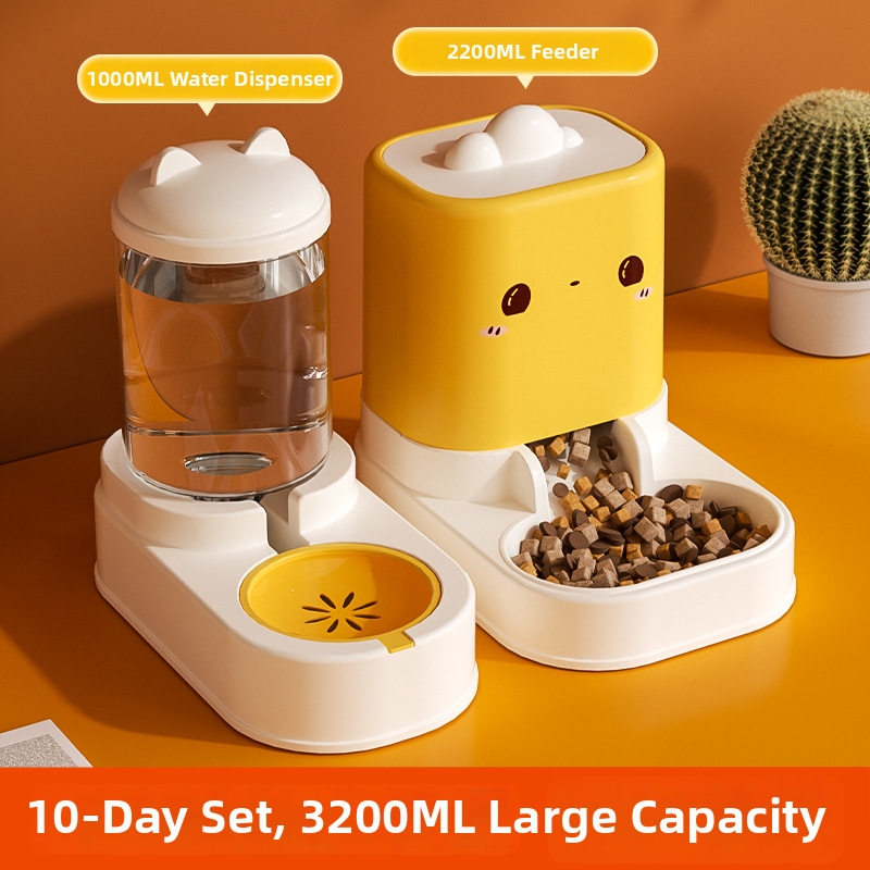 Pet Feeding Water Dispenser Detachable Water Fountain Anti Black Chin Dog Bowl Cat Bowl_voghion.com